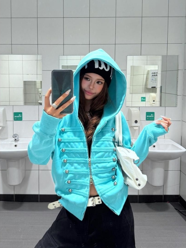Vintage Zip Hoodie - Korean Fashion Streetwear Coat Gothic Punk