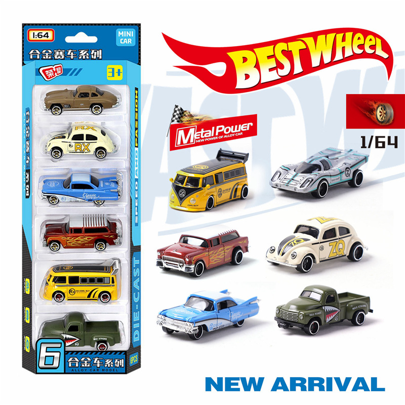 1:64 Alloy retro racing car 6- - Vintage And Collectible Toys 评论和价格