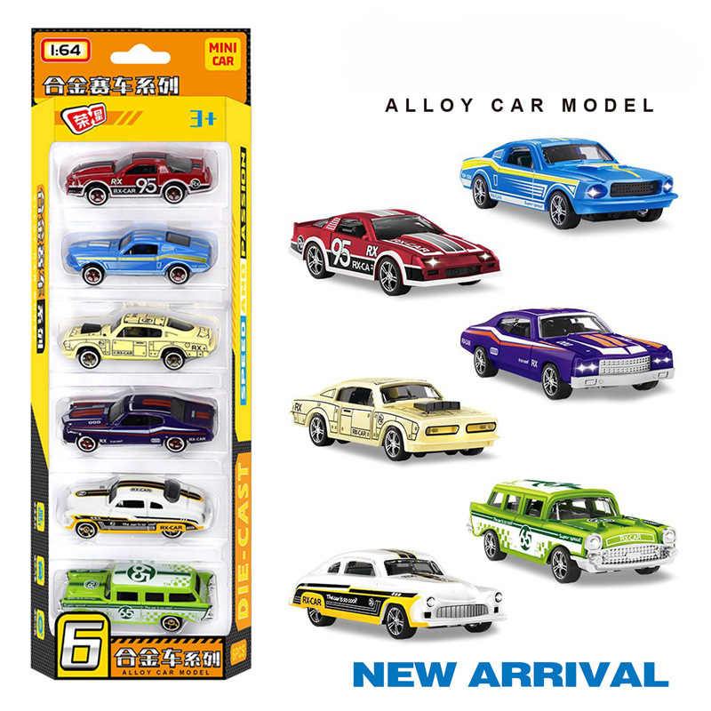 1:64 Alloy retro racing car 6- - Vintage And Collectible Toys 评论和价格