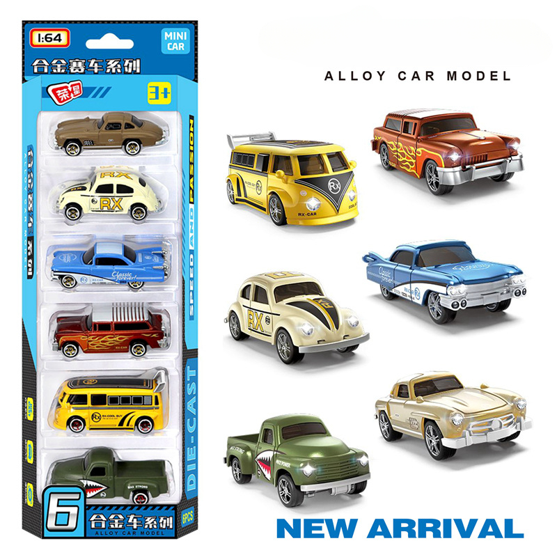 1:64 Alloy retro racing car 6- - Vintage And Collectible Toys 评论和价格