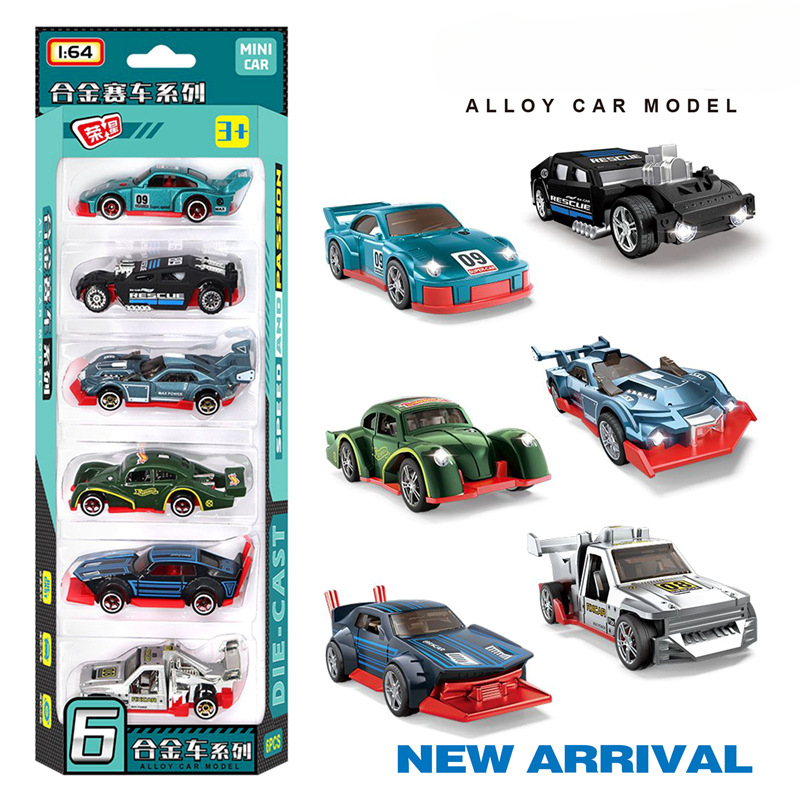 1:64 Alloy retro racing car 6- - Vintage And Collectible Toys 评论和价格