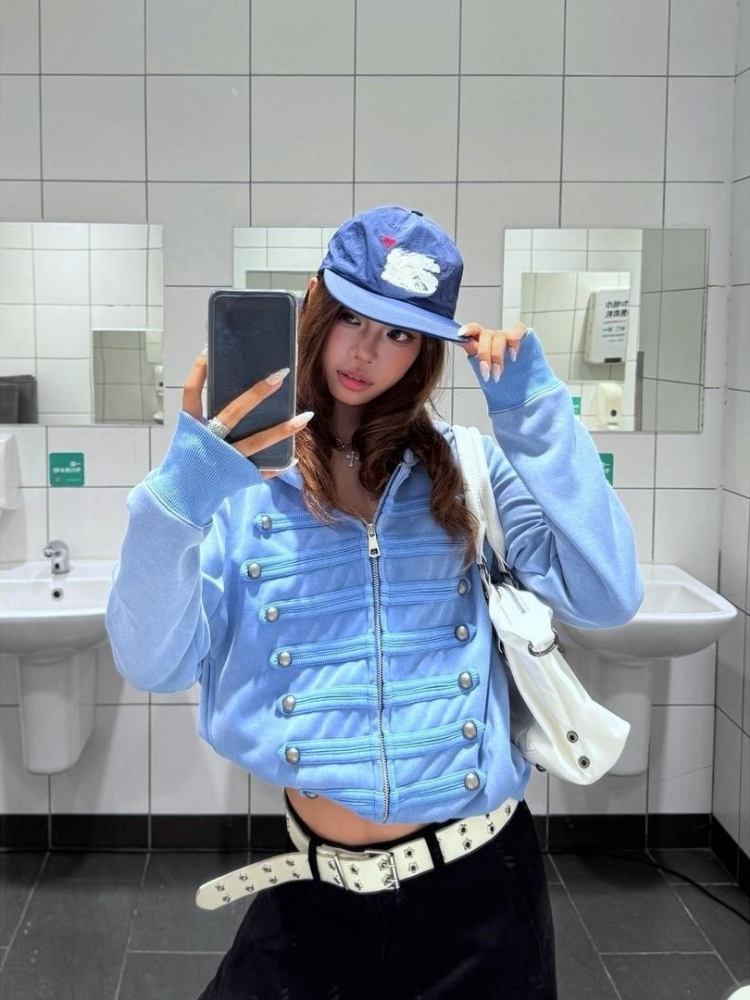 Korean Fashion Streetwear Coat - Vintage Zip Hoodie 评论和价格