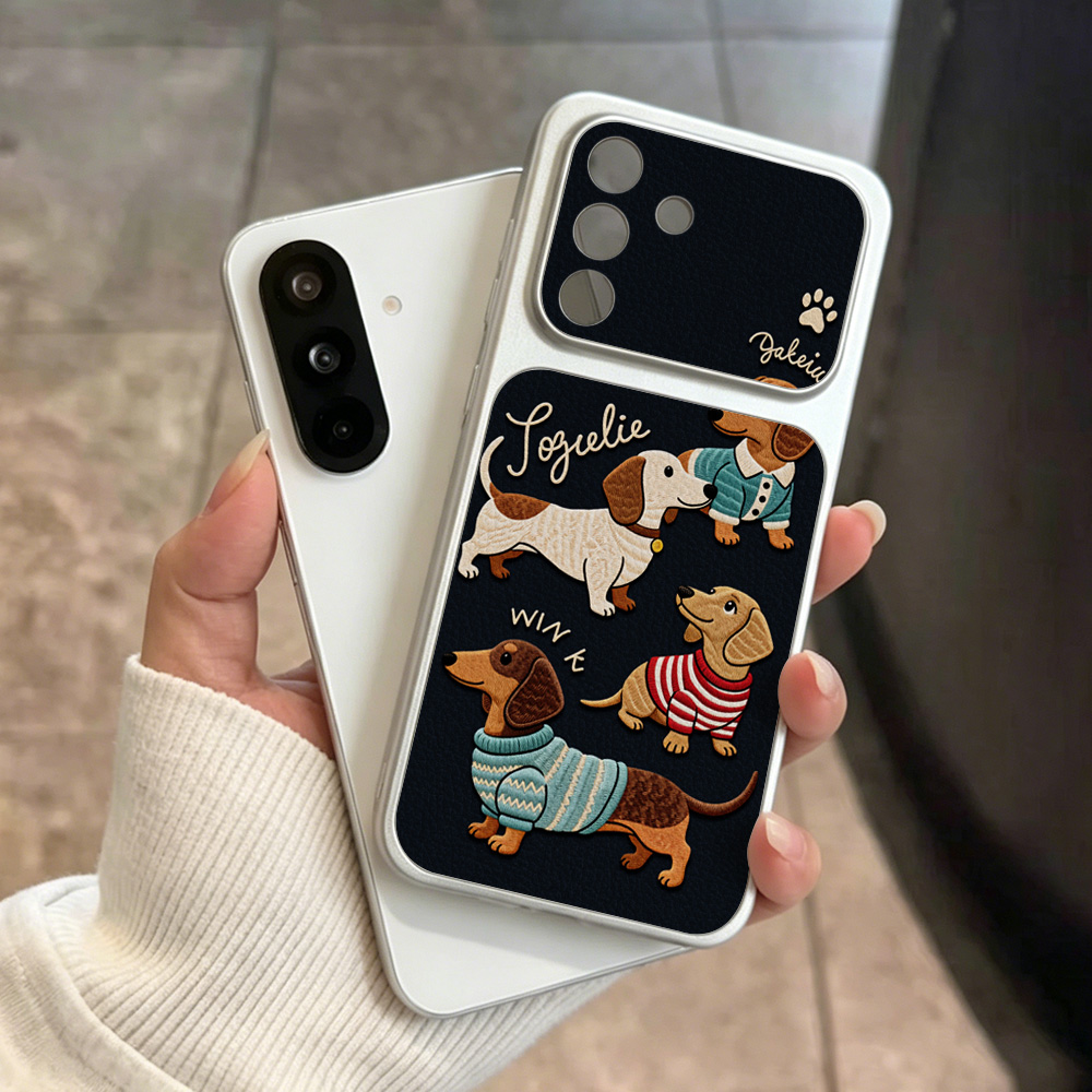 Cartoon Puppy Leather Phone Ca - Camera Leather Case 评论和价格