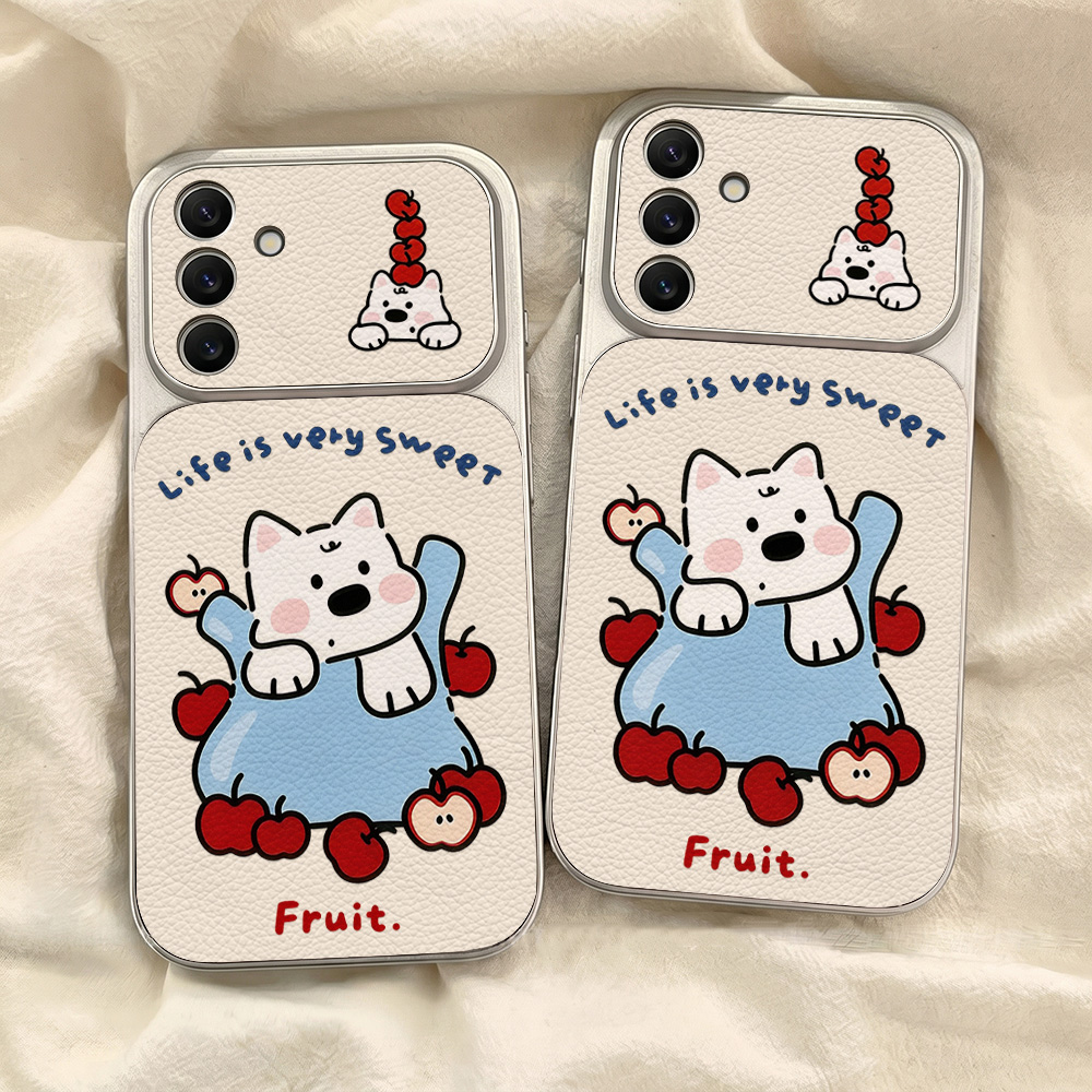 Cute Cartoon Dog Lanyard Phone - Camera Leather Case 评论和价格