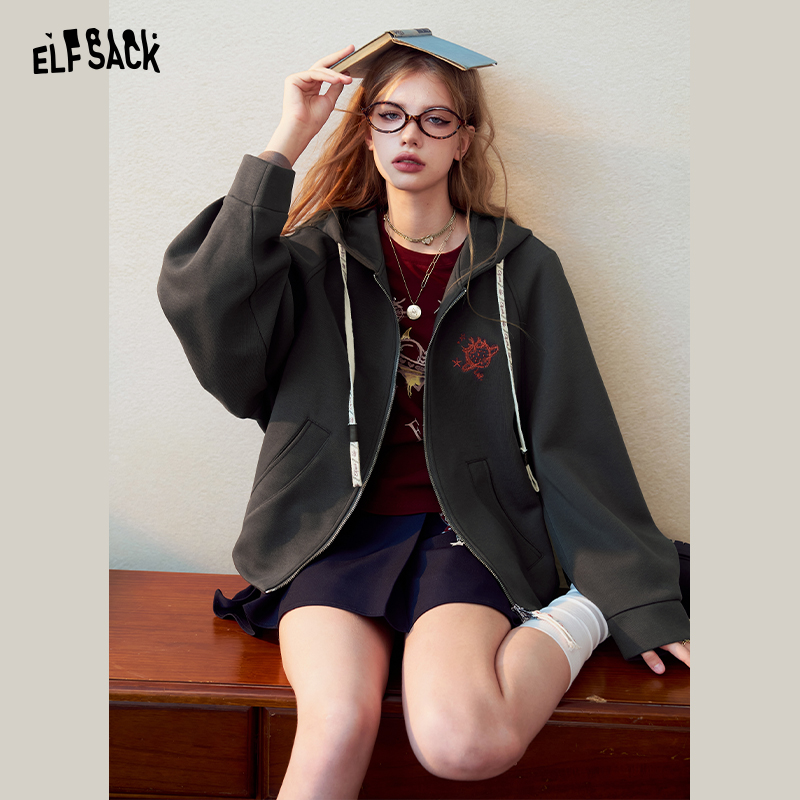 ELFSACK Women's Vintage Zip-Up - Vintage Zip Hoodie 评论和价格
